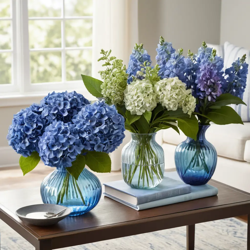 Blue Floral Arrangements