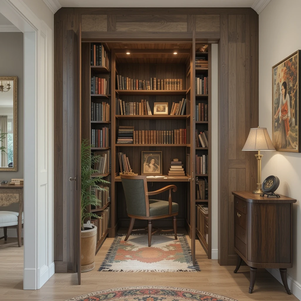 Hidden Library Room Design