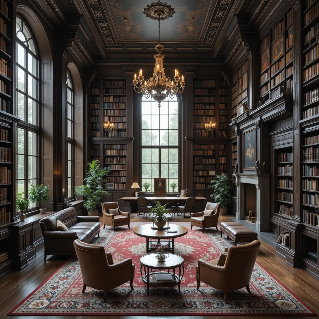 Large Space Library Room Design