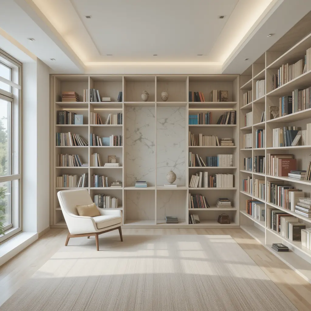 Minimalist Library Room Design