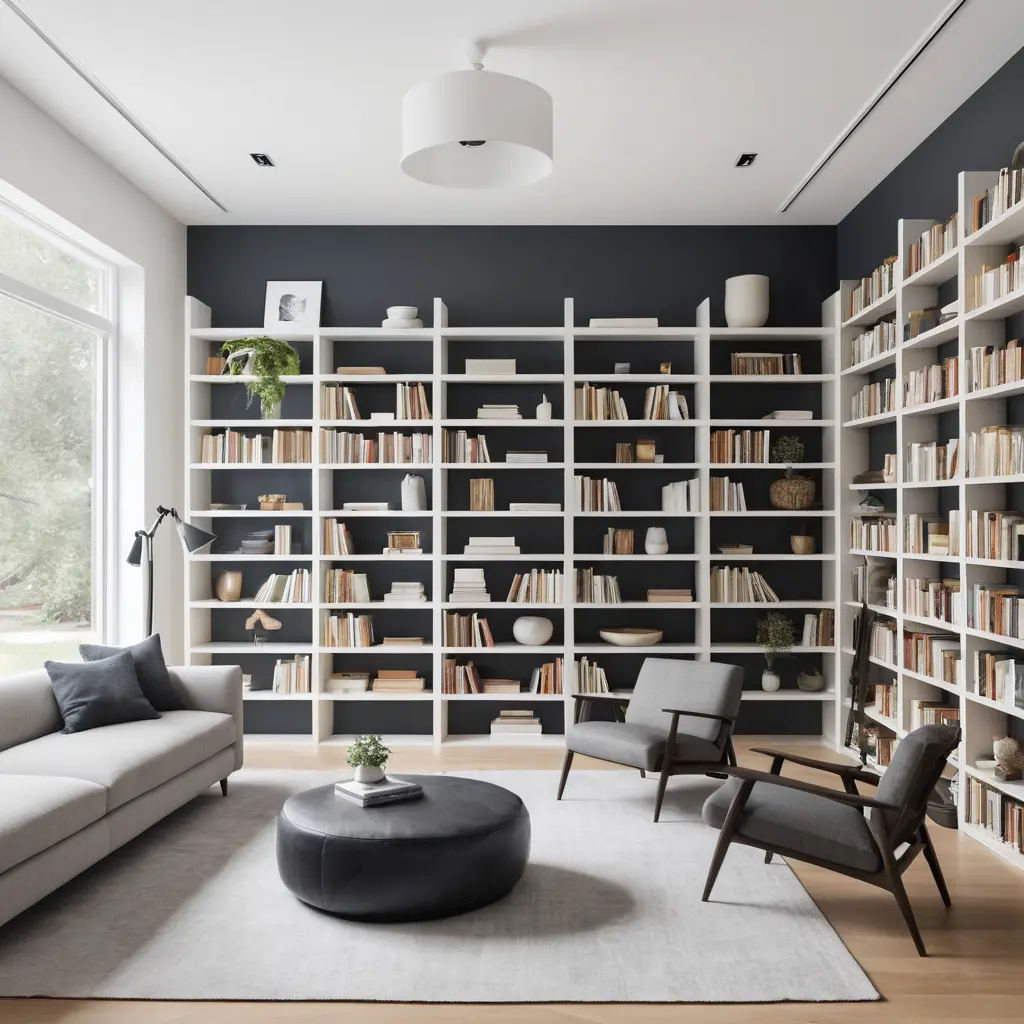 Modern Minimalism in Library Room Design