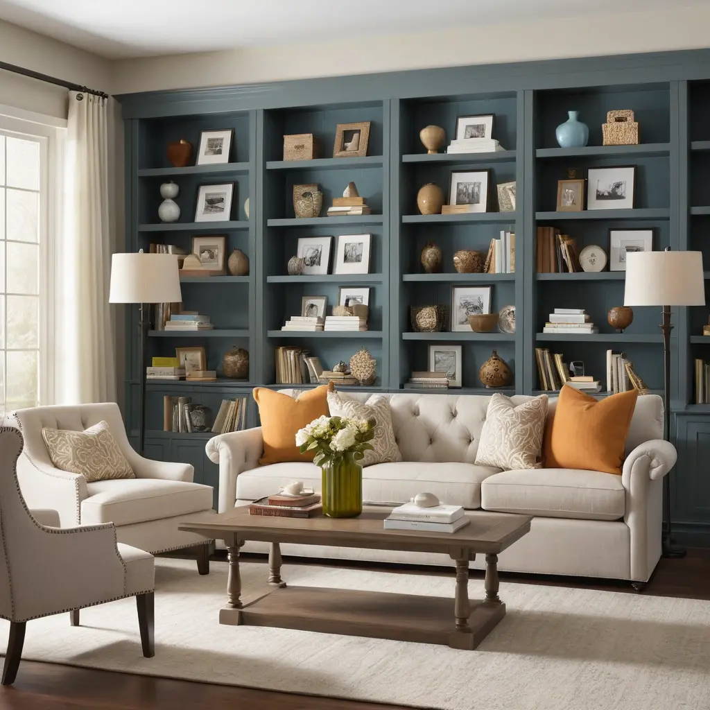 Transitional Library Room Design