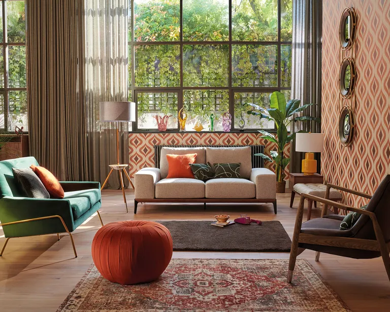 retro with Seventies-style decor