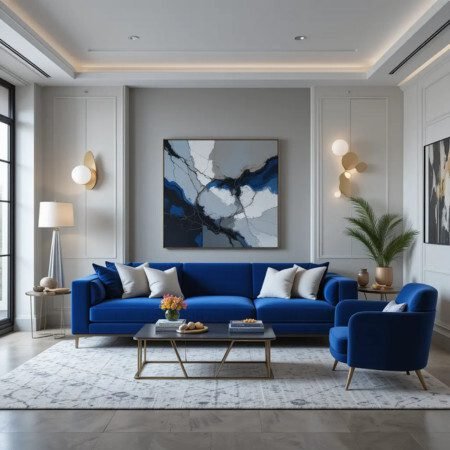 37 Blue Sofa Living Room Ideas