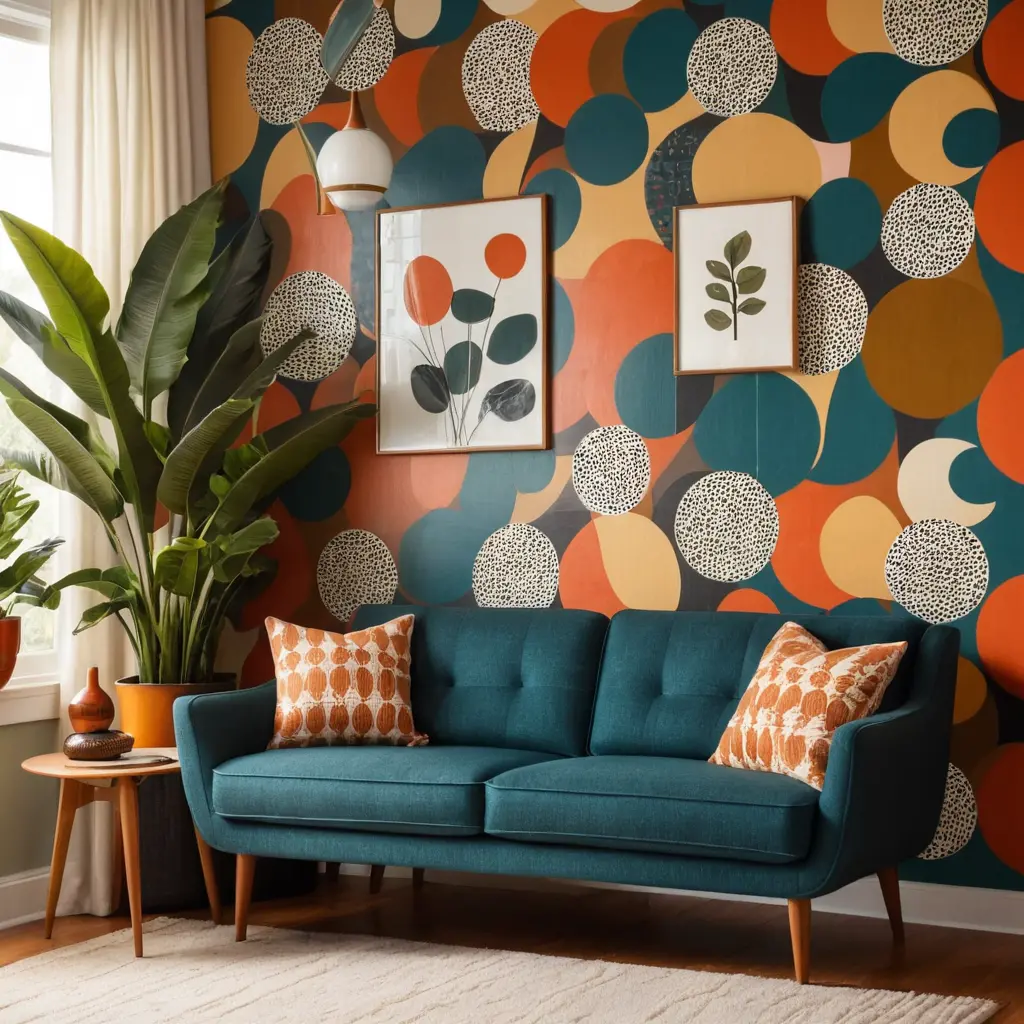 Accent Walls with Retro Patterns