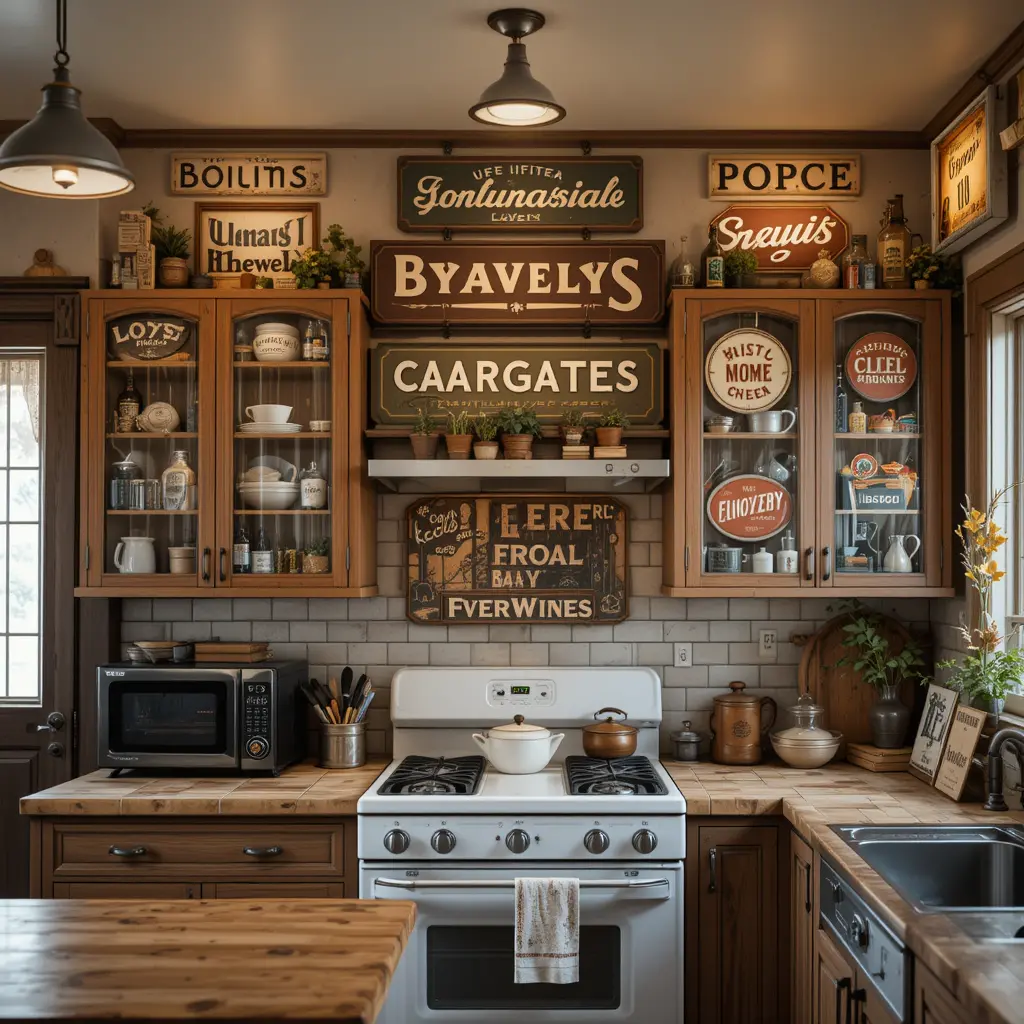 Add Vintage Signs for Nostalgic Appeal