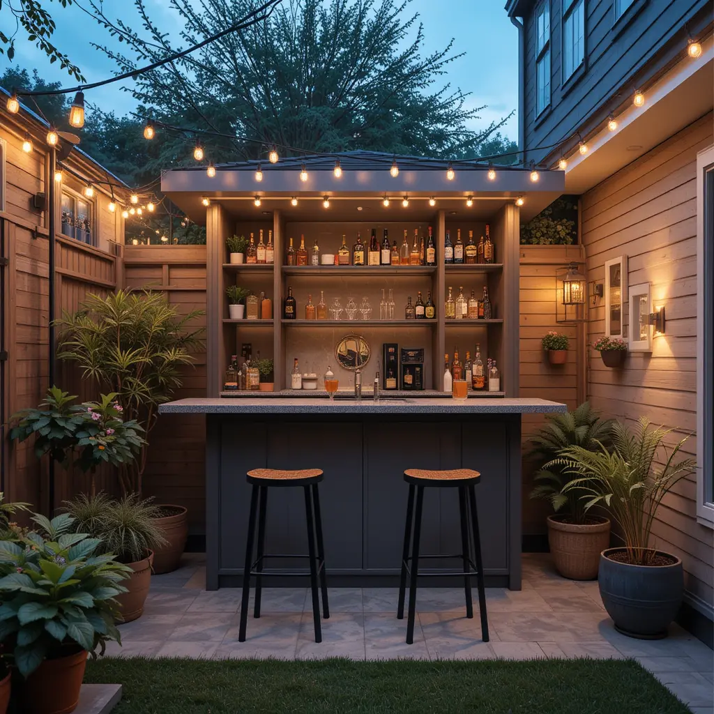 Add a Small Outdoor Bar for Entertaining