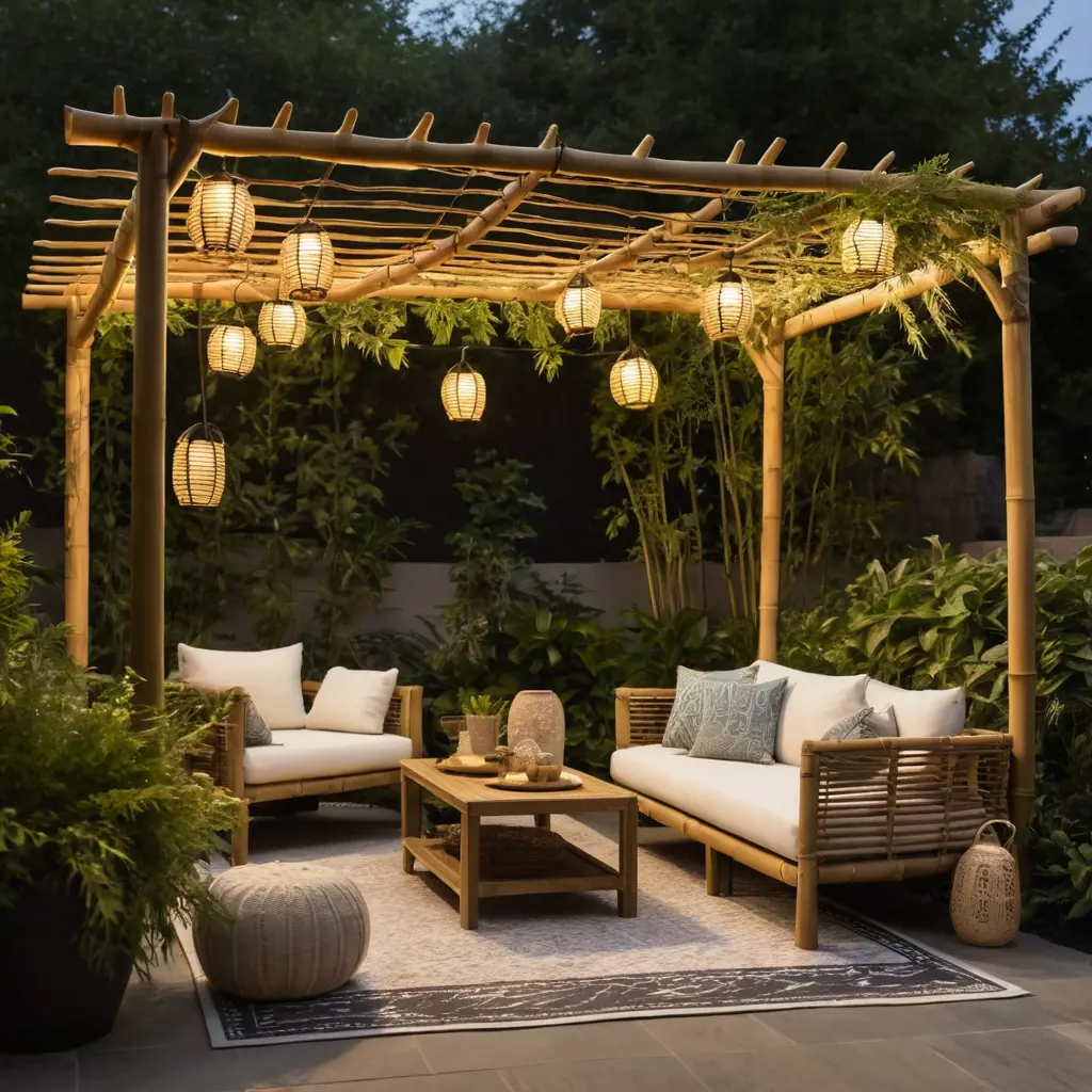 Bamboo Lantern String Lights