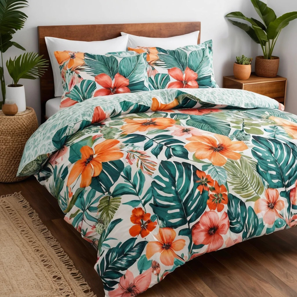 Bedding with Botanical Prints