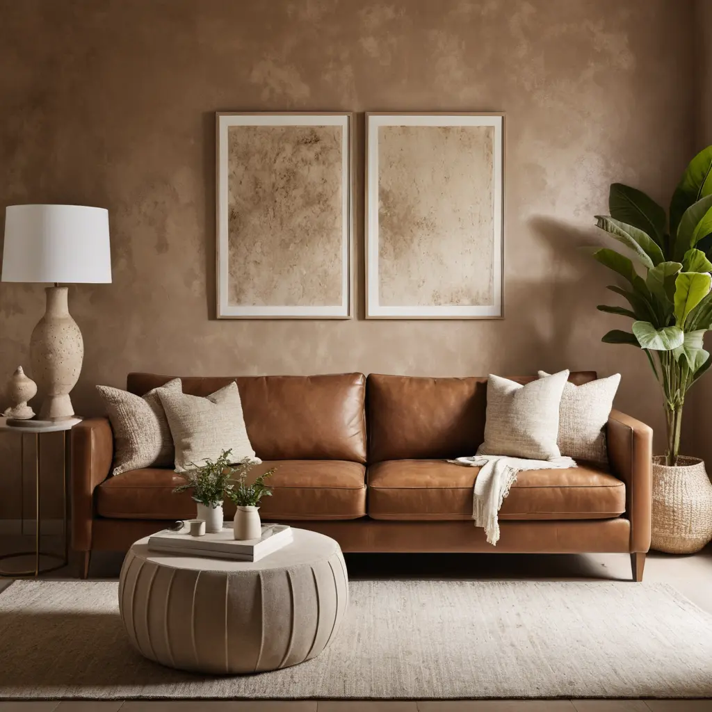 Chic Neutral Palette with Textured Walls