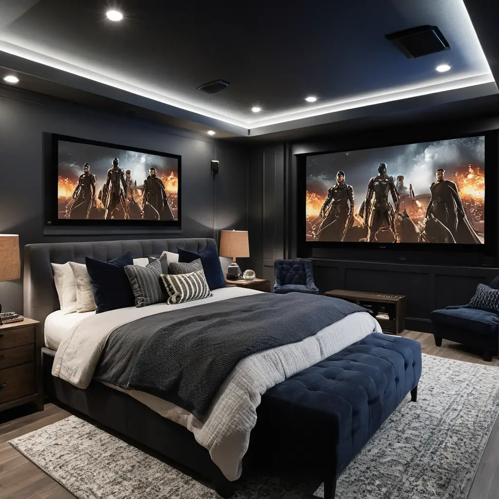 Cinematic Master Bedroom