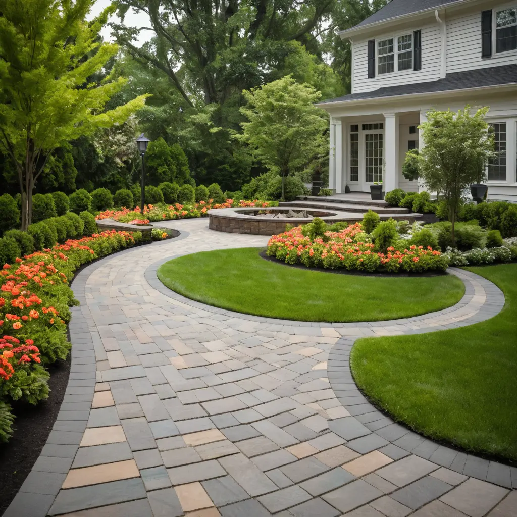 Circular Paver Walkway