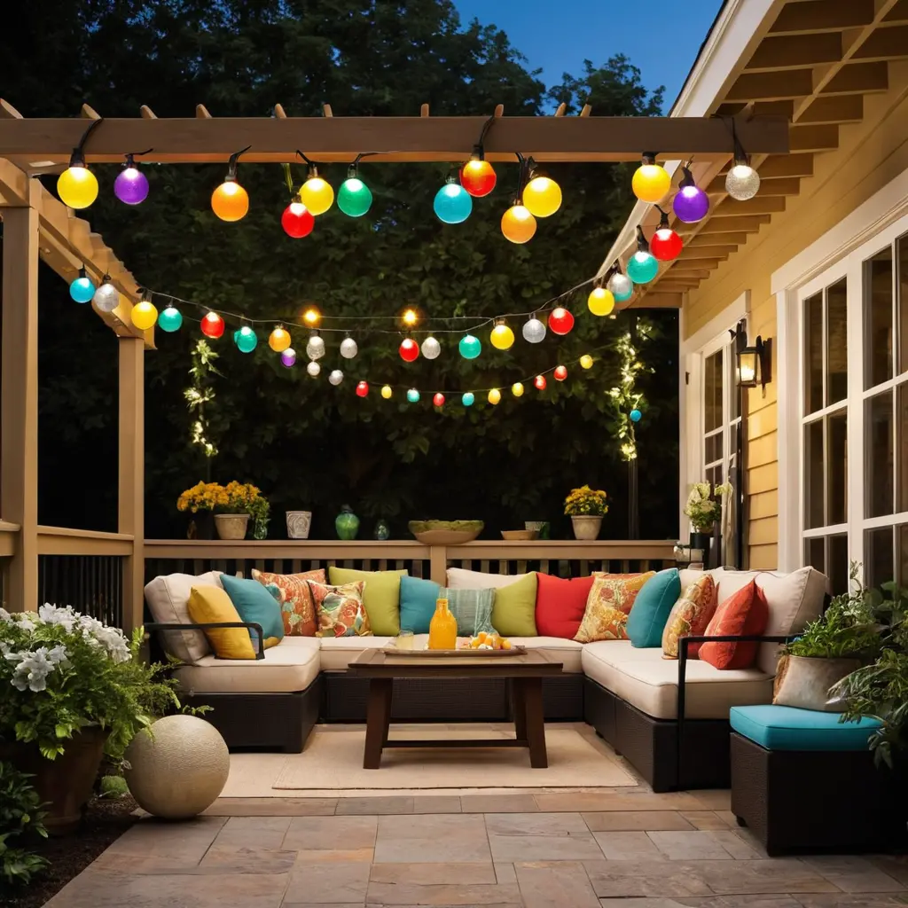 Colored Glass Ball Lights for a Bright, Bold Look