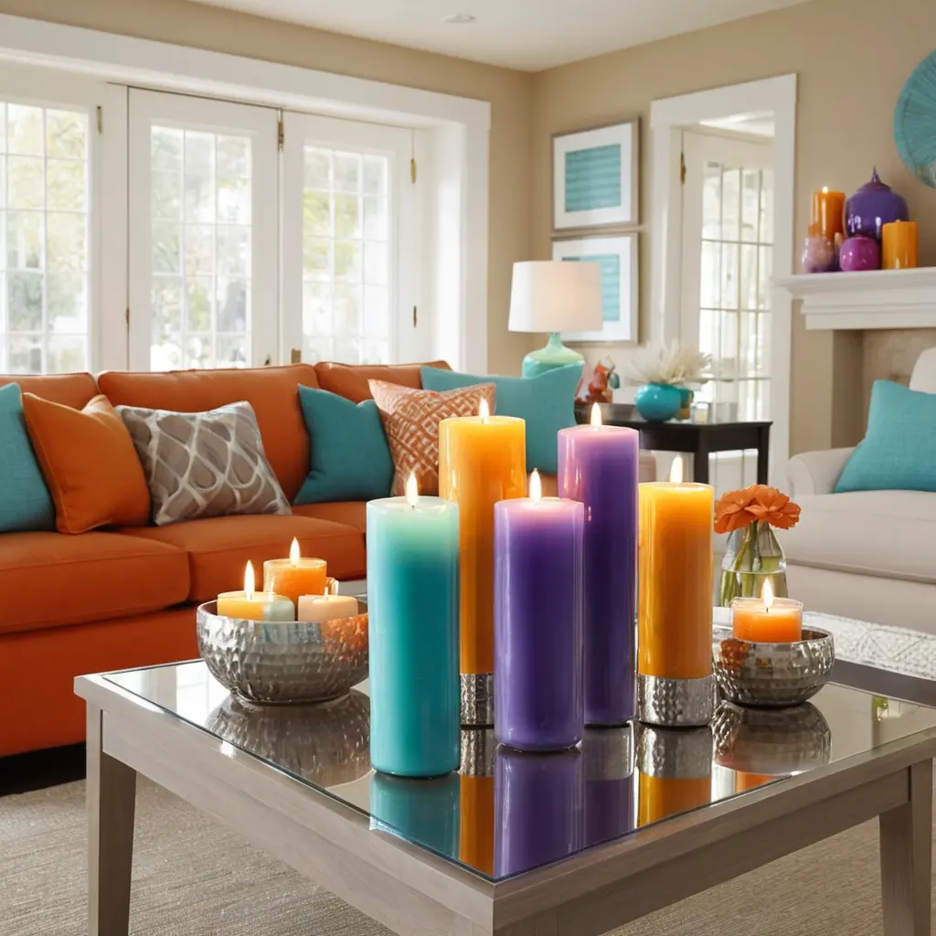 Colorful Candles and Holders