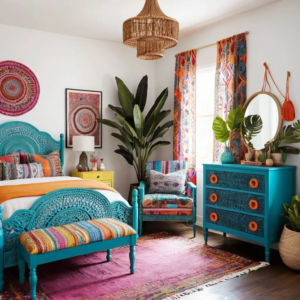 Colorful Hand-Painted Furniture