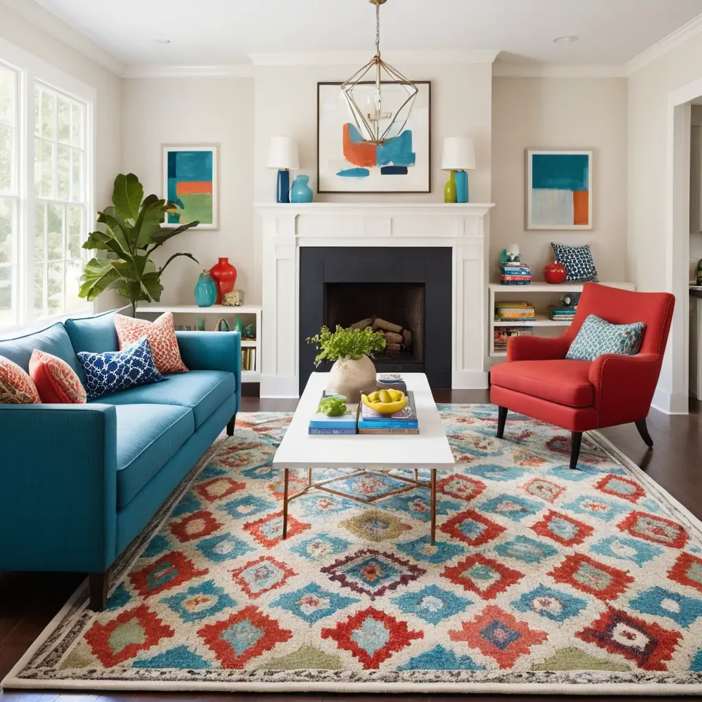 Colorful Rugs to Ground the Space