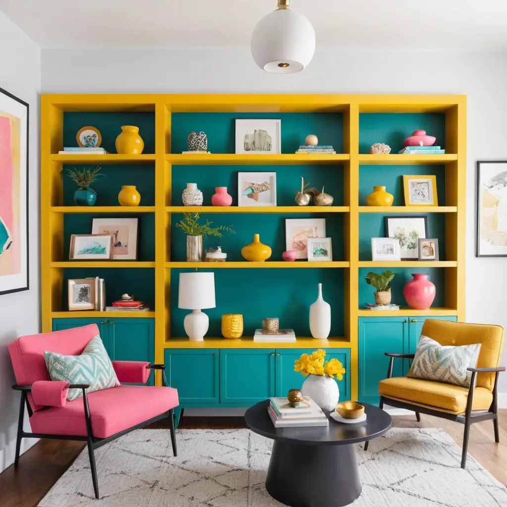 Colorful Wall Shelving