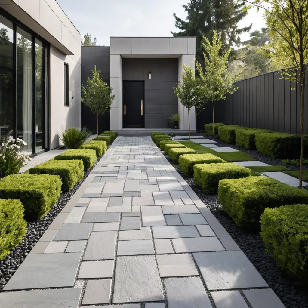 Contemporary Paver Walkway