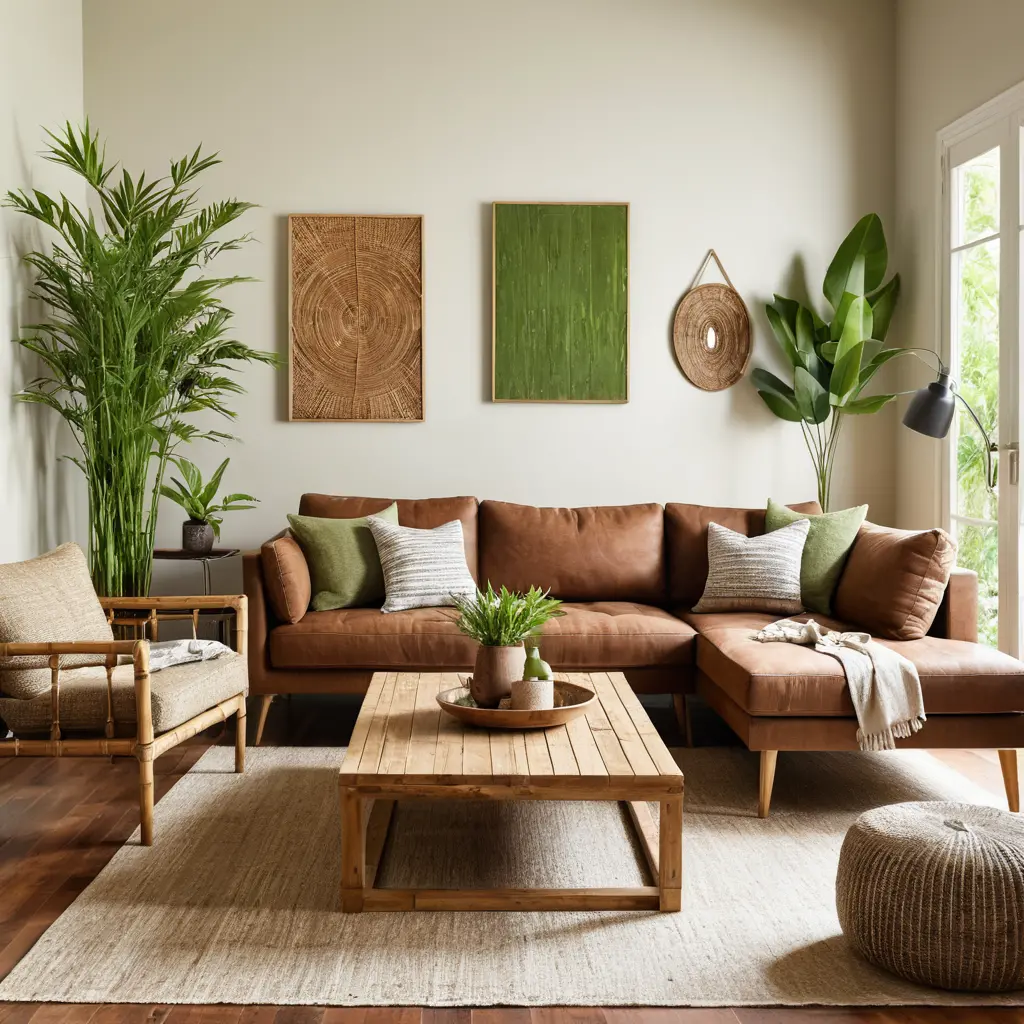 Eco-Friendly Living Room with Sustainable Materials