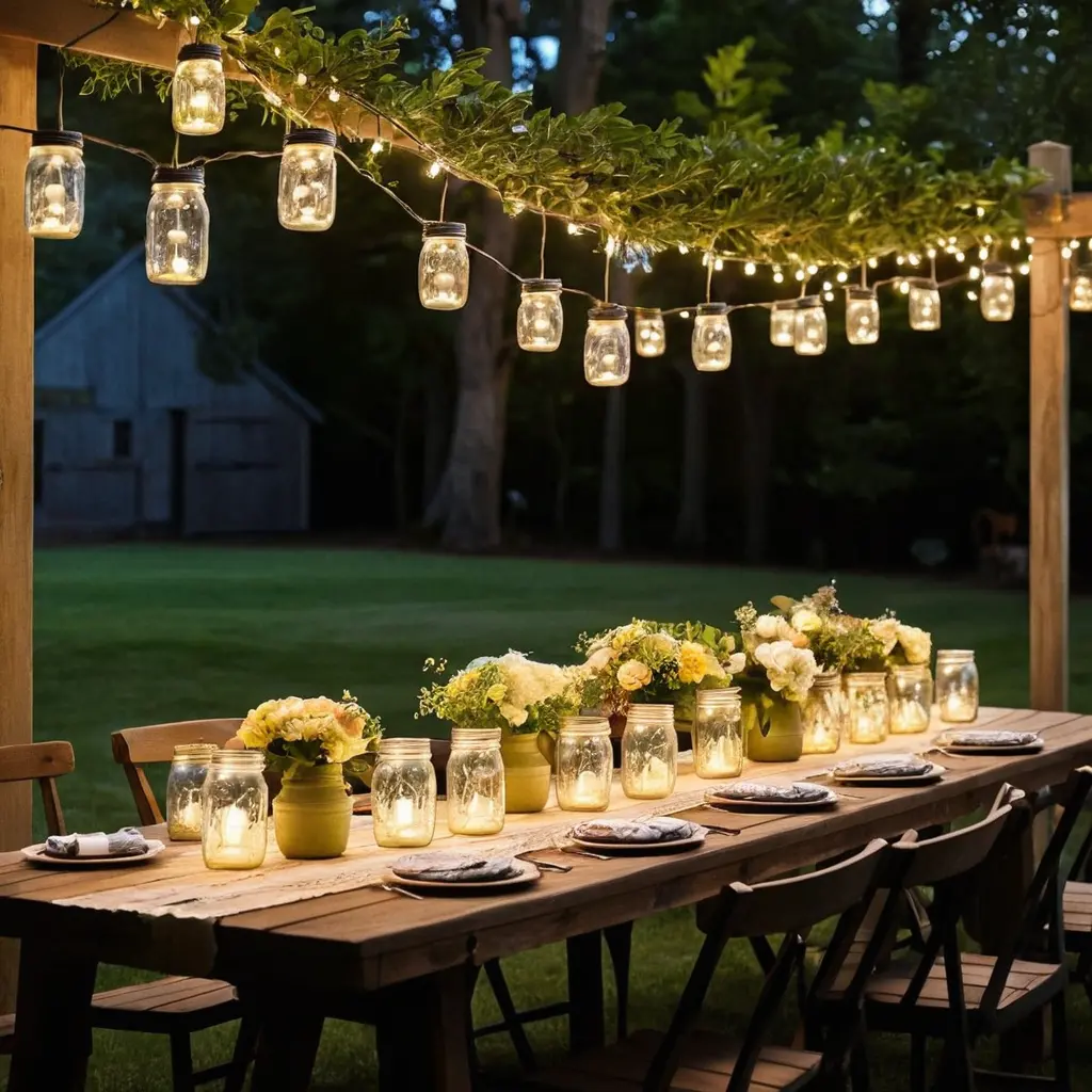 Fairy Light Mason Jars