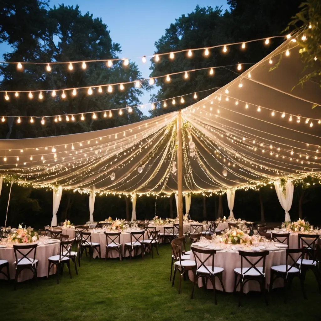 Fairy Lights Inside Outdoor Tents