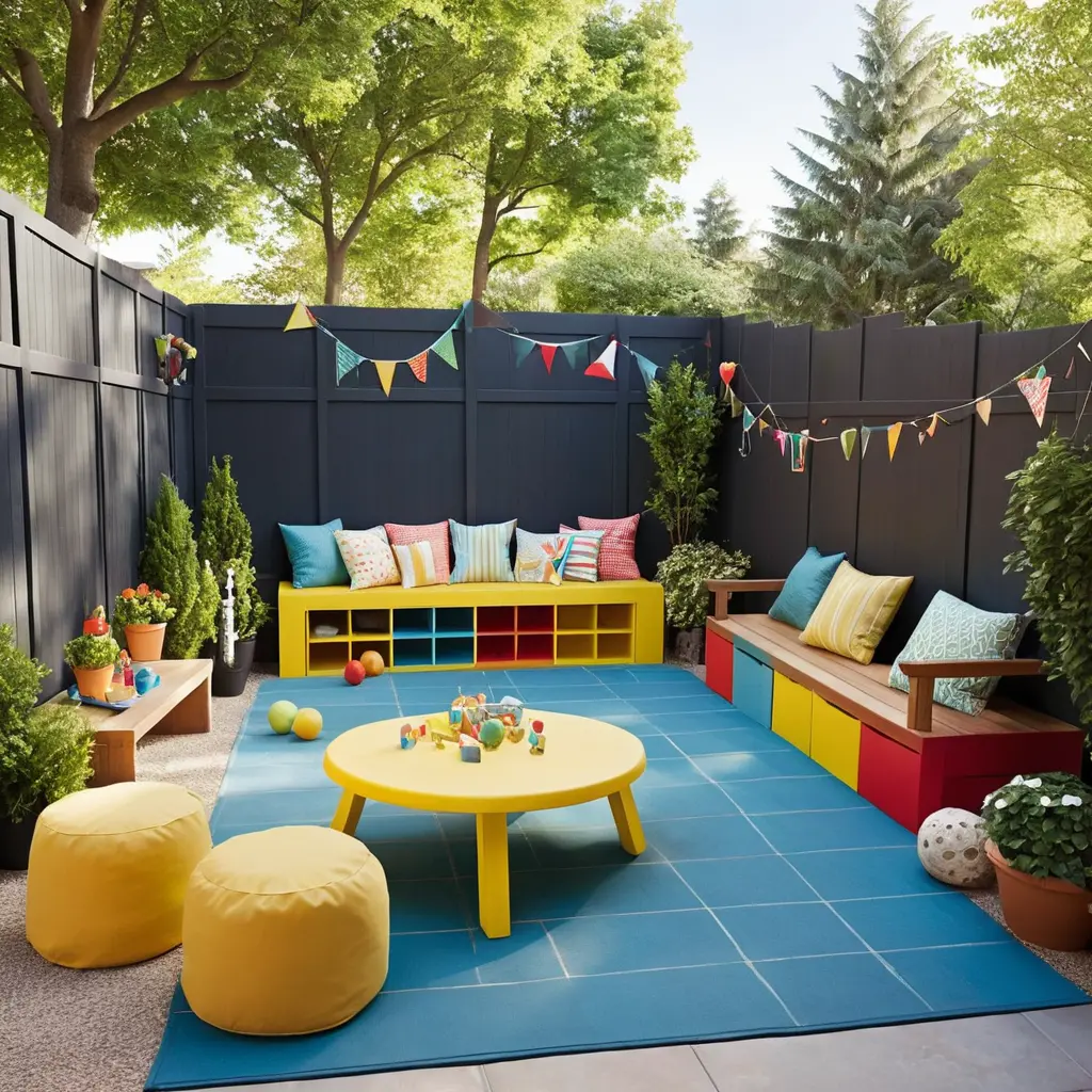 Family-Friendly Patio with a Play Area