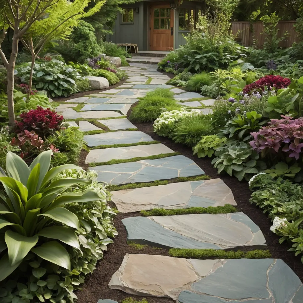 Flagstone Walkway for a Natural Look