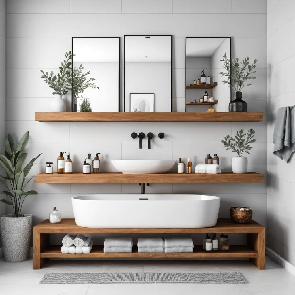 Floating Shelves for a Clean, Modern Look