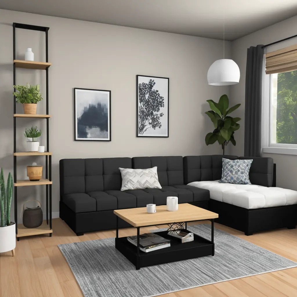 Futon-Centric Compact Living Room