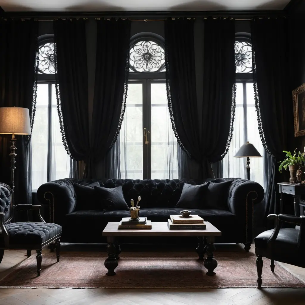 Gothic-Inspired Living Room