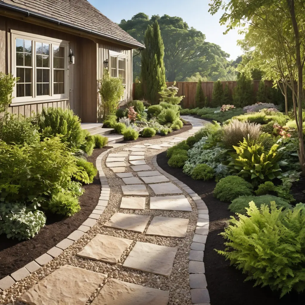 Gravel Paver Walkway