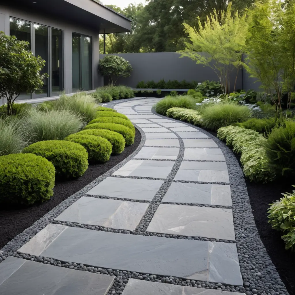 Grey Paver Walkway