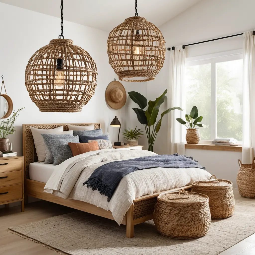 Hanging Light Fixtures with Boho Flair