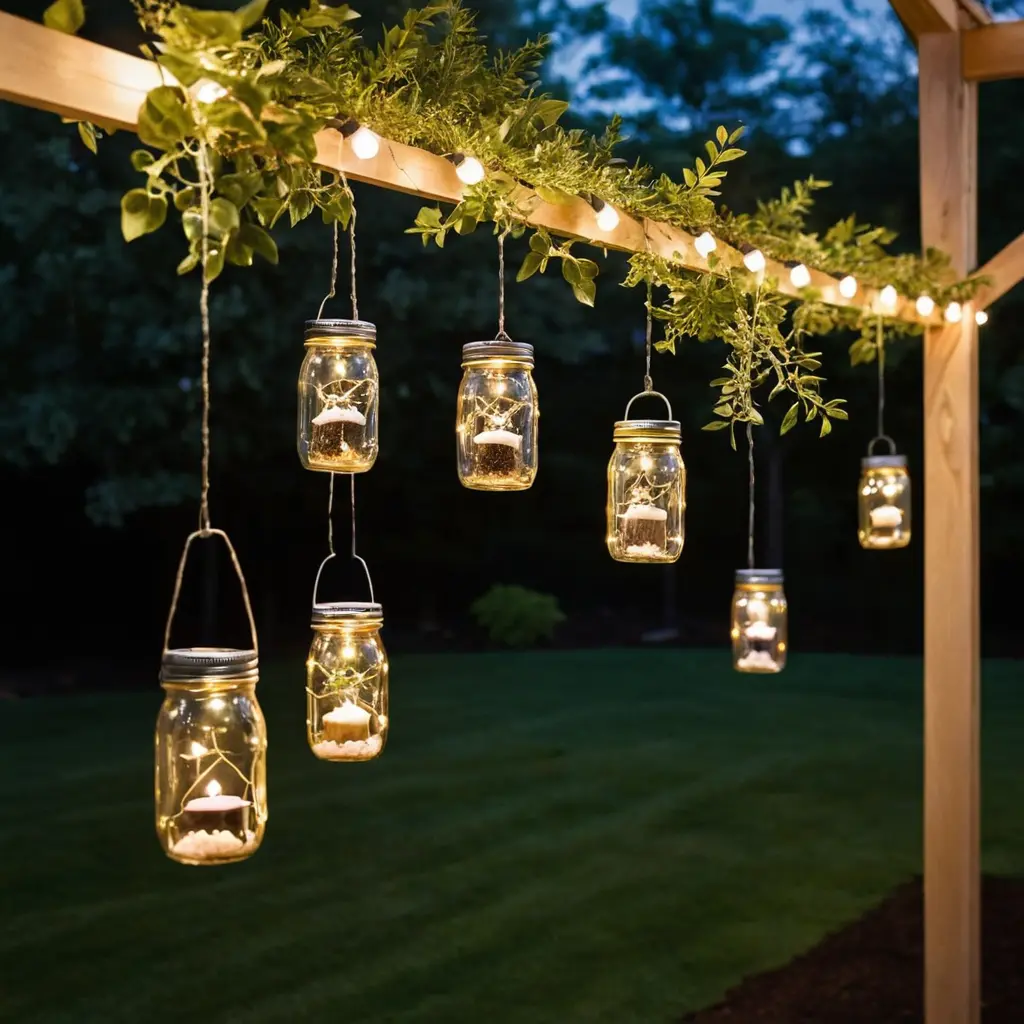 Hanging Mason Jar Lights