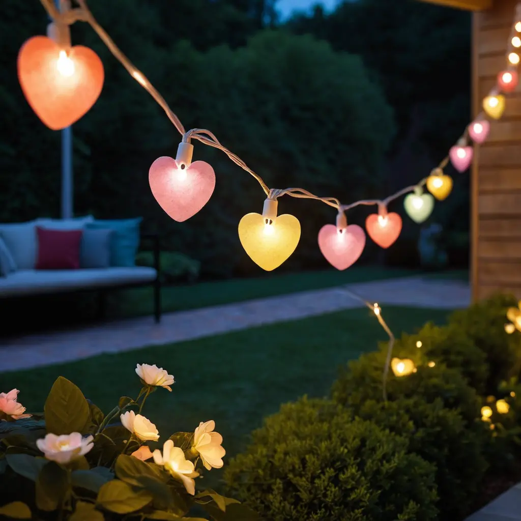 Heart-Shaped String Lights