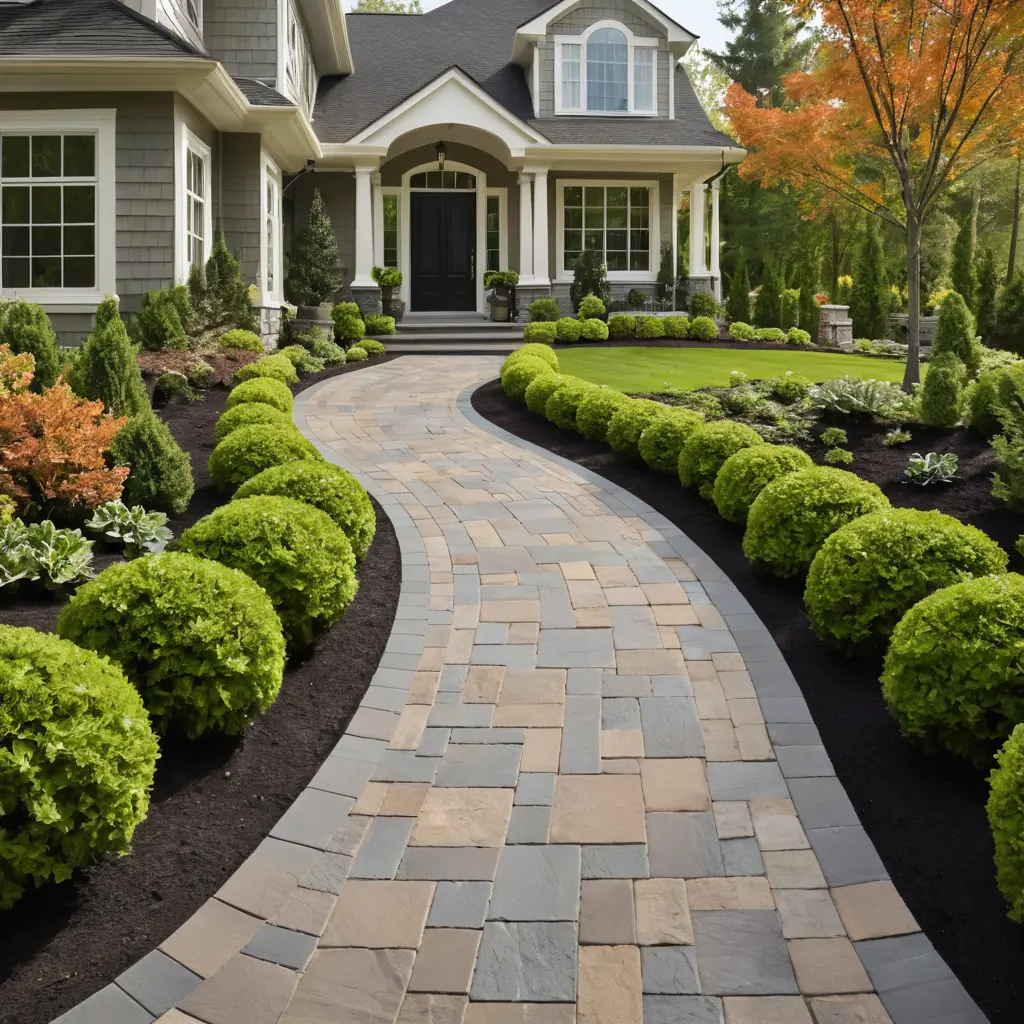 High-End Paver Walkway