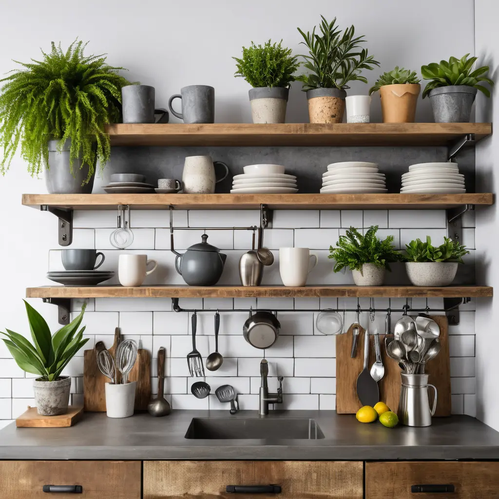 Industrial Chic with Open Shelving