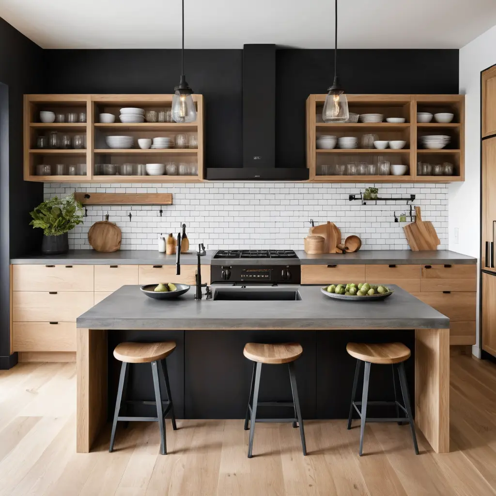 Industrial White Oak Cabinets for an Urban Edge