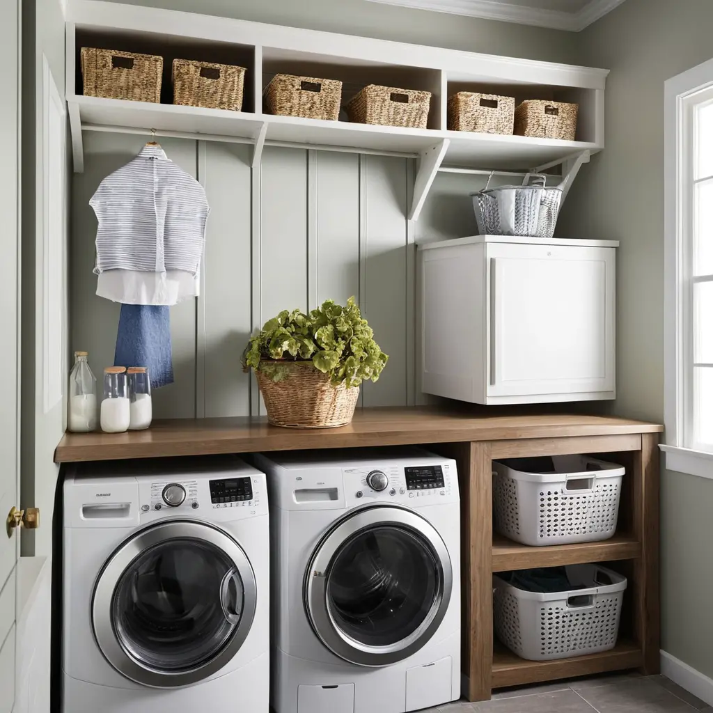 Install a Wall-Mounted Drying Rack Above the Washer