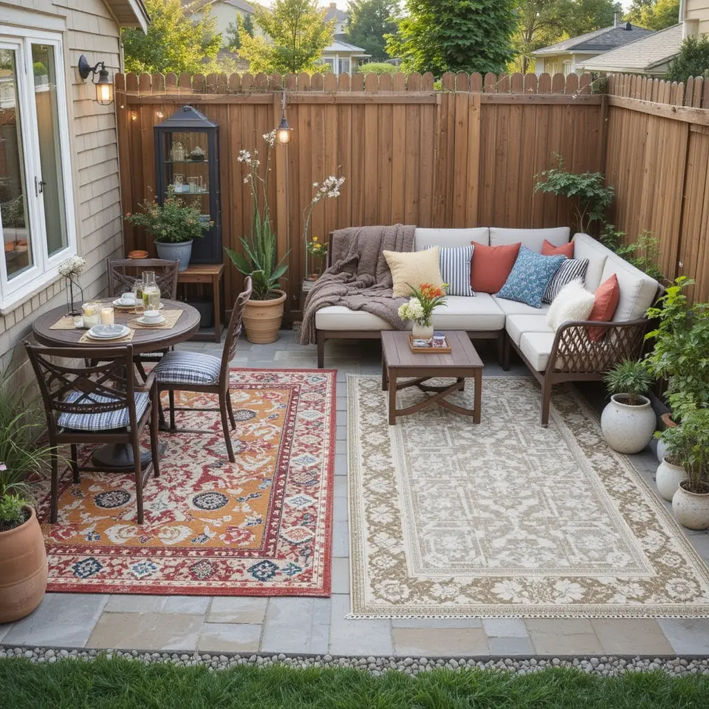 Introduce Outdoor Rugs to Define Spaces