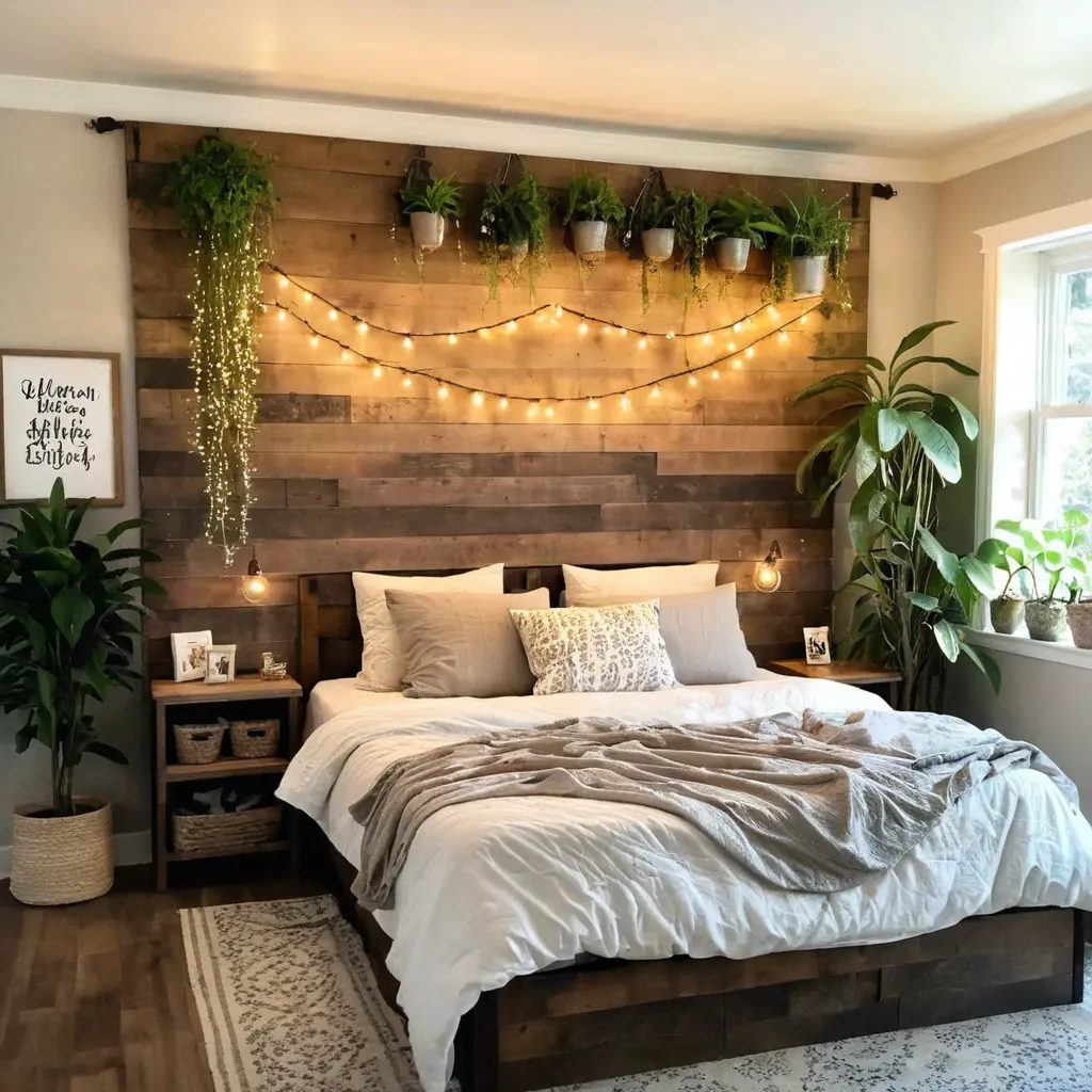 Ladder Headboard Wall