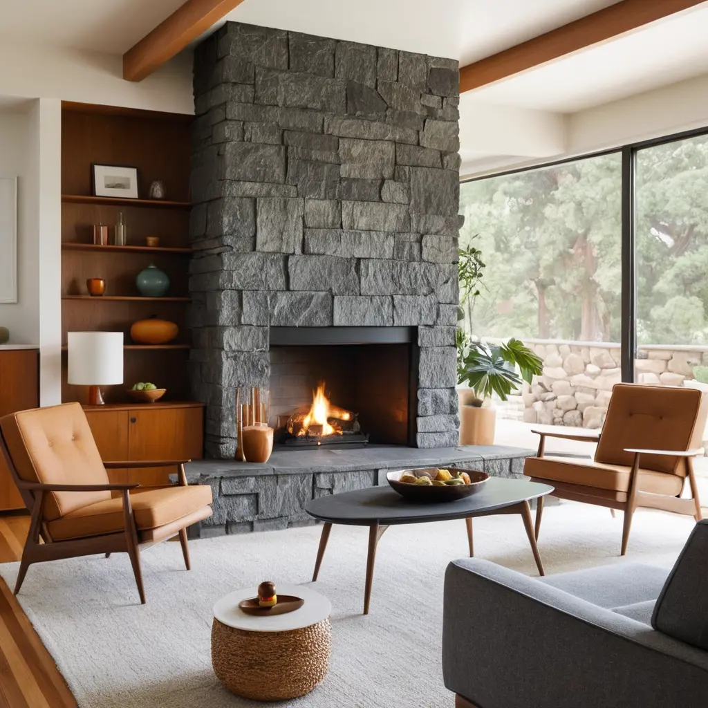 Mid-Century Modern Fireplace