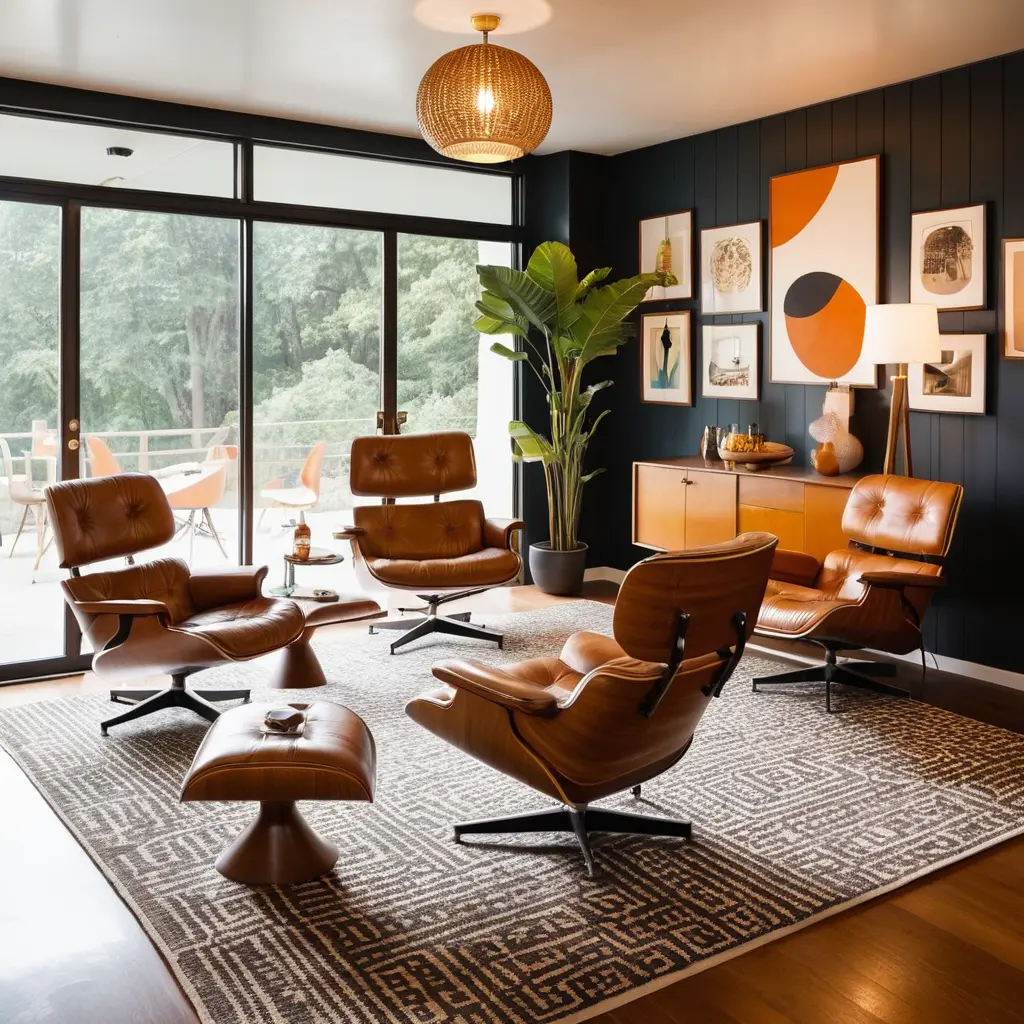 Mid-Century Modern Whisky Lounge