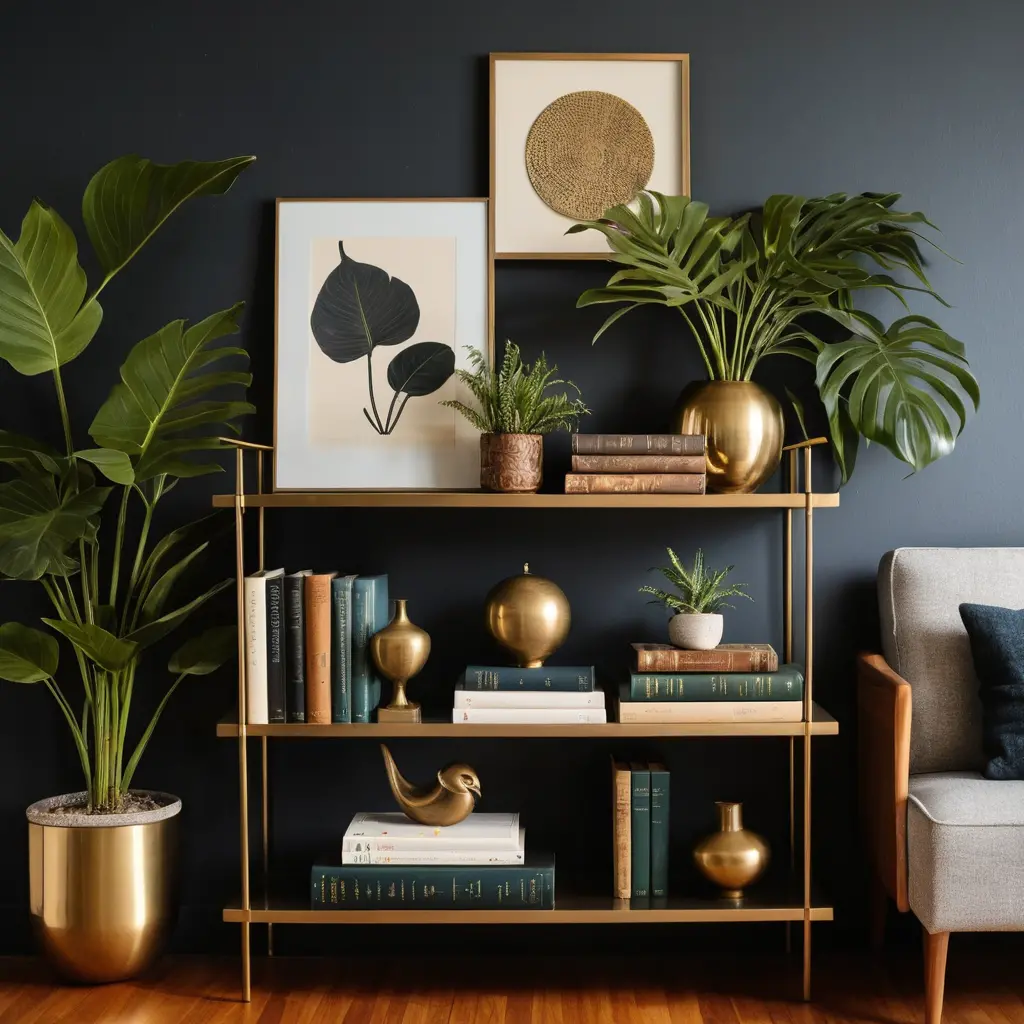 Minimalist Shelving with a Statement