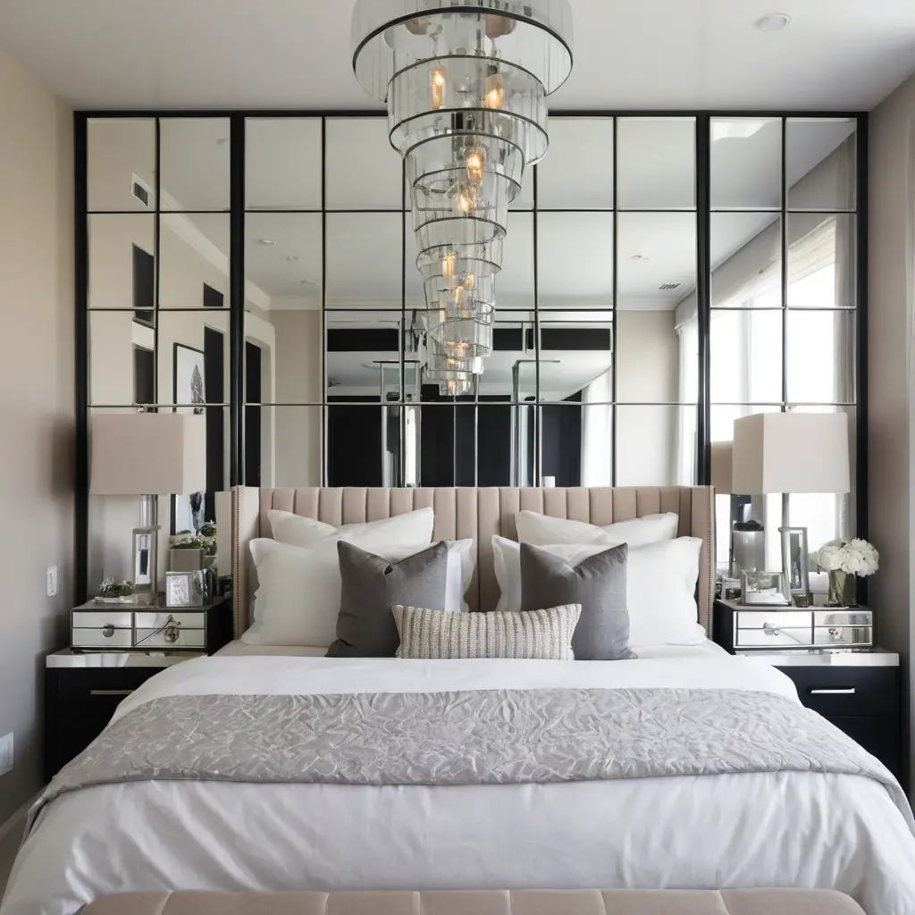 Mirrored Headboard Wall