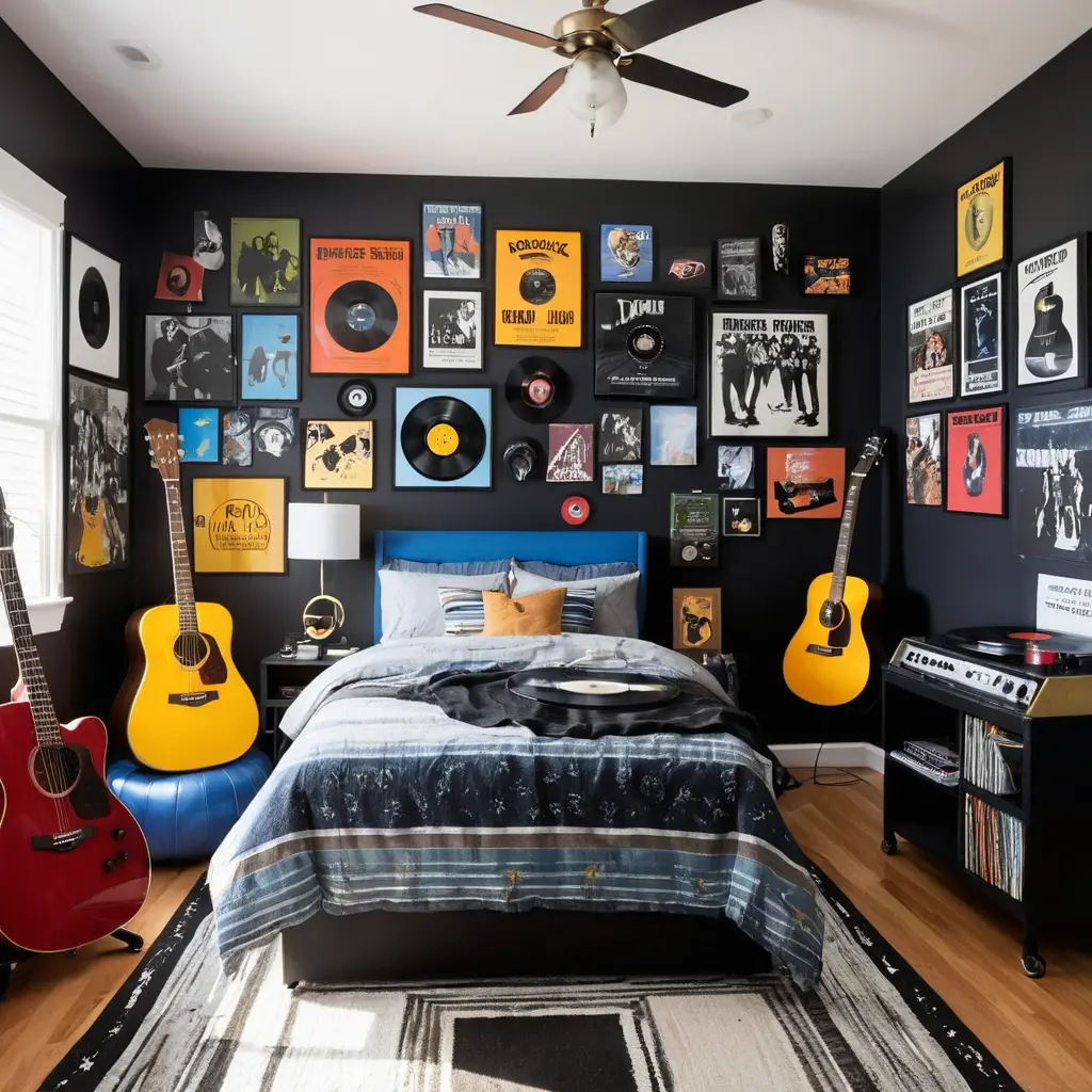 Music-Themed Bedroom