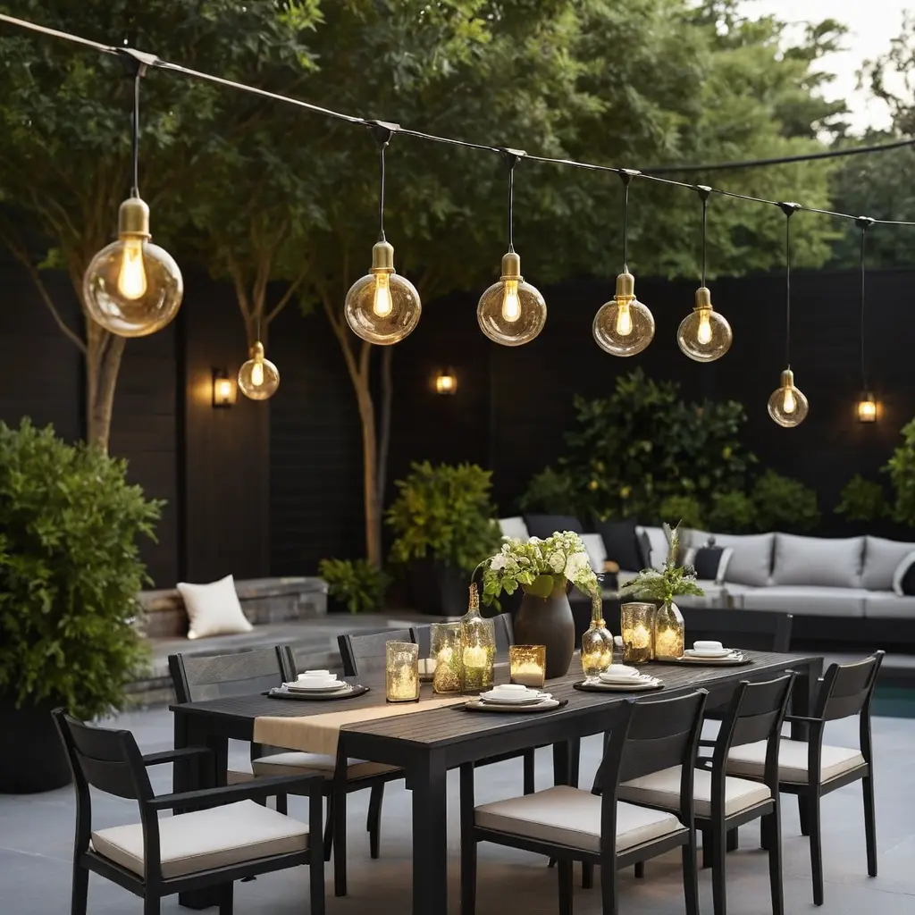 Outdoor Pendant String Lights for a Chic, Modern Look