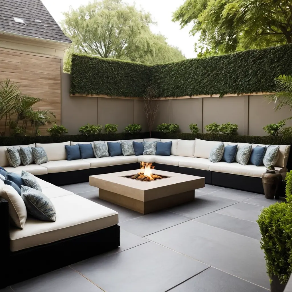 Patio with a Sunken Lounge Area