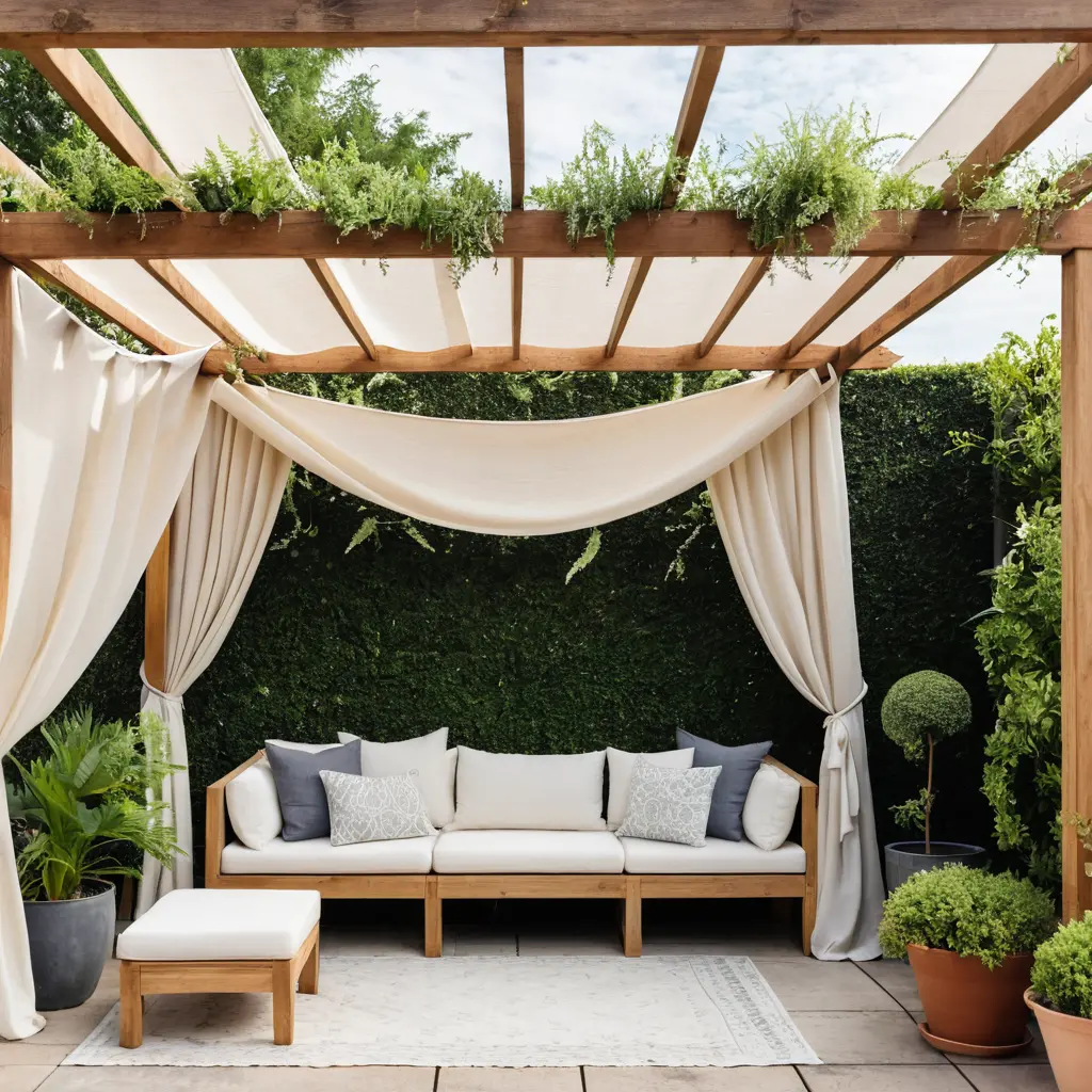 Pergola with a Shade Cloth