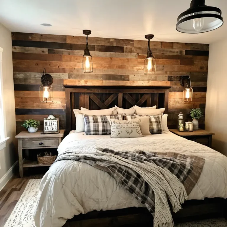 Reclaimed Barn Wood Headboard Wall